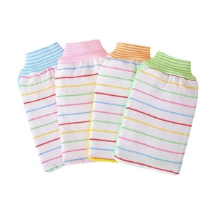 Double Sided Bath Scrub Gloves Rayon <b>Material</b> Coarse And Fine Exfoliating Tool For Adults - Product Image 4