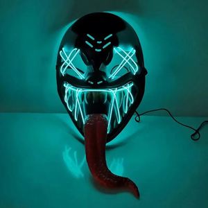 อุปกรณ์ประกอบฉากตัวการ์ตูนพลาสติกเรืองแสง LED สำหรับตกแต่งธีมฮาโลวีน หน้ากากปาร์ตี้ - Product Image 2