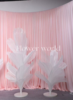 Centre de table de luxe en fleurs de feu dansantes, fleurs artificielles géantes en soie pour la décoration de mariage, toiles de fond, décoration de fête