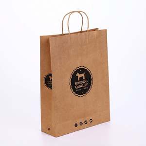Bolsa de Papel Kraft Biodegradable para Llevar Comida para Restaurante de Comida Rápida, Personalizable con su Propio Logotipo, con Asa - Product Image 3