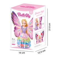 Muñeca Princesa para Niñas, Juguete Musical Eléctrico con Pilas, Alas de Mariposa de Hada que Bailan, Juguetes con Luces para Niñas