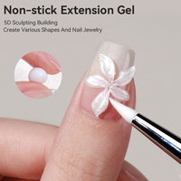 LILYCUTE Marque Privée 8ml Gel de Sculpture 3D Céramique Blanc Antiadhésif Très Façonnable pour Fleurs et Nail Art