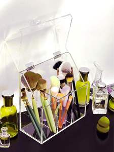 Organisateur de maquillage en acrylique, boîte de rangement transparente pour pinceaux cosmétiques, boîte de présentation - Product Image 3