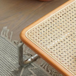<span class=keywords><strong>Banc</strong></span> <span class=keywords><strong>en</strong></span> rotin nordique créatif pour <span class=keywords><strong>entrée</strong></span>, chambre, bout de lit, maison d'hôtes, avec structure métallique simple et moderne, tabouret à chaussures - Product Image 3