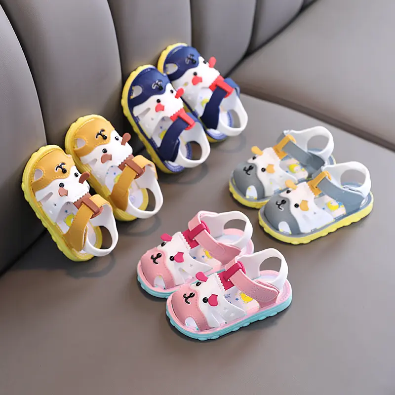 2021 Soft Sole Unisex Kids Bear Toddler Shoes Cute Cartoon Mini Mouse Baby Shoes Sandals For 1 2 3 Years Old