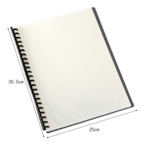 Classeur à anneaux multi-poches en plastique PP, classeur à spirales rechargeable, livres de présentation transparents, format A4, 23 trous, classeur transparent pour documents