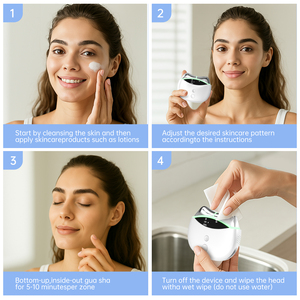 Strumento Professionale per la Cura della Pelle <span class=keywords><strong>Estetica</strong></span>, Massaggiatore Facciale Termico Tutto in <span class=keywords><strong>Uno</strong></span>, Tavola Vibrante a Tripla Azione per Raschiatura, Vendita all'Ingrosso - Product Image 3