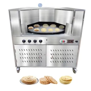 Ticari büyük gaz tandır düz lavaş chapati naan roti tortilla arapça lebanese pide ekmek makineleri makinesi fırın için ucuz pide