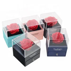 San Valentines Day 2023 Rose Jewelry Gift Box Creativity Eternal Square Box Of Roses