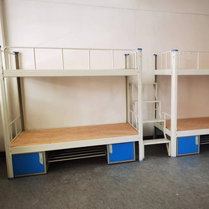 Heavy-Duty liên kết kim loại bunk bed-đôi trên <span class=keywords><strong>Twin</strong></span> khung thép với an toàn guardrails - Product Image 4