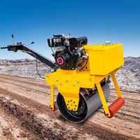 Mini-compacteur vibrant à tambour unique avec démarrage électrique pour la construction