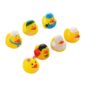 Promoción 2 pulgadas Halloween Little Yellow Duck Children's Aquatic Professional Duck Mini Rubber Little Duck Toy