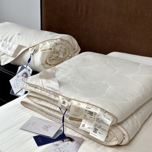 Edredón de Seda Jacquard Blanco con Ácido Hialurónico 500TC y Lyocell, Ligero para Verano, Apto para Aire Acondicionado, Doble, para Primavera y Otoño - Product Image 6