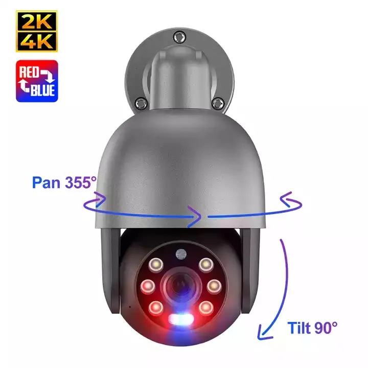 H.265屋外Ptz8MpIPカメラPoE4K自動追跡人間検出カメラサポートOn-vif