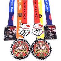 Médailles personnalisées en alliage de zinc pour les compétitions de powerlifting, la Journée des infirmières et les récompenses du défi des gladiateurs