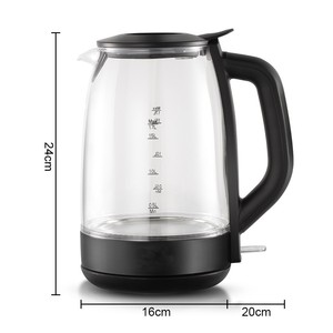 Transparent Large Capacity Glass Electric Tea <strong>Kettle</strong> BPA-Free Anti-dry Burn 360&deg; Swivel Base Glass Electric <strong>Kettle</strong> for Office - Product Image 6