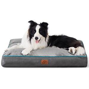 High Quality Comfortable 4 Inch Thick <b>Dog</b> <b>Bed</b> for <b>Medium</b> <b>Dogs</b> up 50lbs Solid Rectangle Pet <b>Bed</b> Mat Washable Cover Warm Pillows - Product Image 1