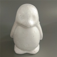 Figurine de pingouin en polystyrène massif, 11 cm, blanc, en mousse, à peindre soi-même, pour décoration DIY