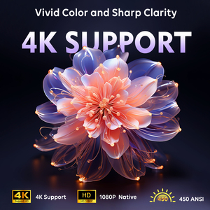 Projecteur LED Mini Portable 4K CRE CR55 2 Go de RAM Support Réglable Haut-parleurs Intégrés Vidéo Intelligente Cinéma à Domicile 500 Lumens ANSI - Product Image 2