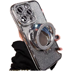 Funda <span class=keywords><strong>de</strong></span> Lujo para Teléfono Móvil S25, Nuevo Lanzamiento, Soporte Magnético con Diamantes, Electrochapado, TPU Suave, PC Resistente a Impactos, Natural - Product Image 1