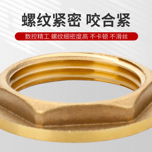 Tuerca hexagonal de latón Huihong de 1 pulgada con rosca interna GBT 6172.1-2000 Grado A, accesorio de bloqueo para equipos de comunicación - Product Image 1