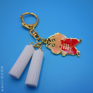 Porte-clés en métal Anime personnalisé en alliage de zinc, figurine peinte, cadeau, article promotionnel pour entreprise, couleur or - Product Image 2