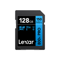 Carte SD Lexar SD800X de bonne qualité 32 Go 64 Go 128 Go 256 Go 512 Go U3 V30 C10 pour caméra vidéo 4K