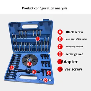 Nuovo Set di 48 Pezzi in Acciaio per Smontaggio Albero Motore e Puleggia Cinghia di Distribuzione Buick Regal, Blu/Nero/Argento, per Manutenzione Auto - Product Image 4