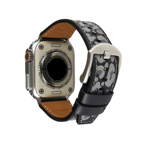 Correa de reloj Upro de cuero genuino para Apple Watch 7 6 5 4 3 2 1, correa para Iwatch 5 con estampado de leopardo, correa de cuero de 38/40/41 45/44/42 mm - Product Image 6