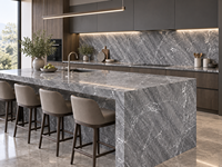 Dalles de marbre gris fantôme en pierre naturelle pour tables d'appoint, îlots de cuisine, panneaux muraux, plateaux de douche, carreaux de sol et meubles de salle de bain
