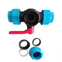 Conector Rápido para Tubo de Água PE 1/2\" 3/4\" 1\" 1.2\" 1.5\" 20/25/32/40/50/63mm Válvula em T