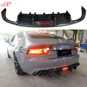 Labio de alerón de fibra de carbono con luz LED para <span class=keywords><strong>Audi</strong></span> <span class=keywords><strong>A7</strong></span> C7 S7 difusor de parachoques trasero Bodykit 2012-2015 - Product Image 1