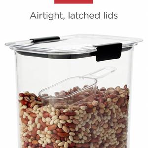 Organisateur de cuisine empilable en plastique transparent sans BPA, hermétique, pour céréales, boîte de rangement pour aliments secs, pot avec couvercles - Product Image 2