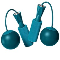 Cuerda para Saltar con Peso de PVC Inalámbrica Voilax con Asas de Espuma Suave para Yoga, Pilates, Ejercicio Físico en Interiores, Todas las Estaciones