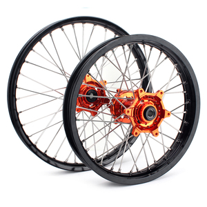 オートバイアルミ21 "* 18" フロントリアスポークホイールリムセットモトクロスエンデューロダートバイクオフロードMxトライアル用 - Product Image 3