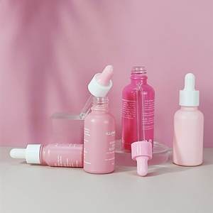 30ml 50ml 100ml Pink Matte Frosted Recyclable Rose Gold Oil Serum Glass <b>Dropper</b> <b>Bottle</b> for Cosmetic Skin Care Pipette - Product Image 3