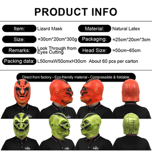 Masque de Lézard en Latex pour Homme, <span class=keywords><strong>Costume</strong></span> Tête d'Animal pour Fête d'<span class=keywords><strong>Halloween</strong></span>, Cosplay, Jouets Amusants pour Enfants, Accessoires de Déguisement Fantaisie, Vente en Gros Personnalisée - Product Image 2