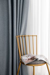 Rideaux occultants doux d'aspect lin, <span class=keywords><strong>rideau</strong></span> <span class=keywords><strong>de</strong></span> pli <span class=keywords><strong>de</strong></span> pincement texturé en lin à isolation thermique pour hôtel <span class=keywords><strong>de</strong></span> chambre à coucher utilisé - Product Image 4