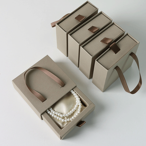 Wholesale Custom Logo Slide Drawer <b>Bracelet</b> <b>Box</b> - Luxury <b>Gift</b> Packaging with Ribbon <b>for</b> Wedding - Product Image 2