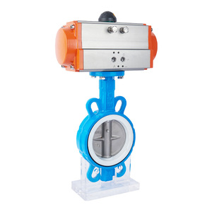 Vanne papillon pneumatique en acier inoxydable D671F personnalisée, avec joint en PTFE, résistante aux hautes températures, résistante à la corrosion, rapide - Product Image 3