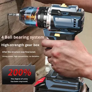 <span class=keywords><strong>Taladro</strong></span> eléctrico portátil inalámbrico de 21 V, sin escobillas, con velocidad variable, para trabajos en madera y uso doméstico - Product Image 2