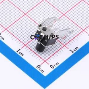 GT-TC102A-H075-L1 Tactile Switch Through hole,6.1x6.1mm Switch Single Pole Single Throw Round Button 1.6N Right Angle Insert - Product Image 2