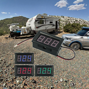 Voltmètre numérique LED 0,56 pouce, deux fils, plage DC 4,5V-30,0V, connexion inversée, mesure de température et de tension CC, panneau numérique - Product Image 3