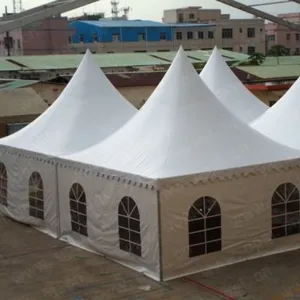 알루미늄 프레임 흰색 PVC 캐노피 천막 파티 텐트 자외선 방지 야외 탑 텐트 5X5M