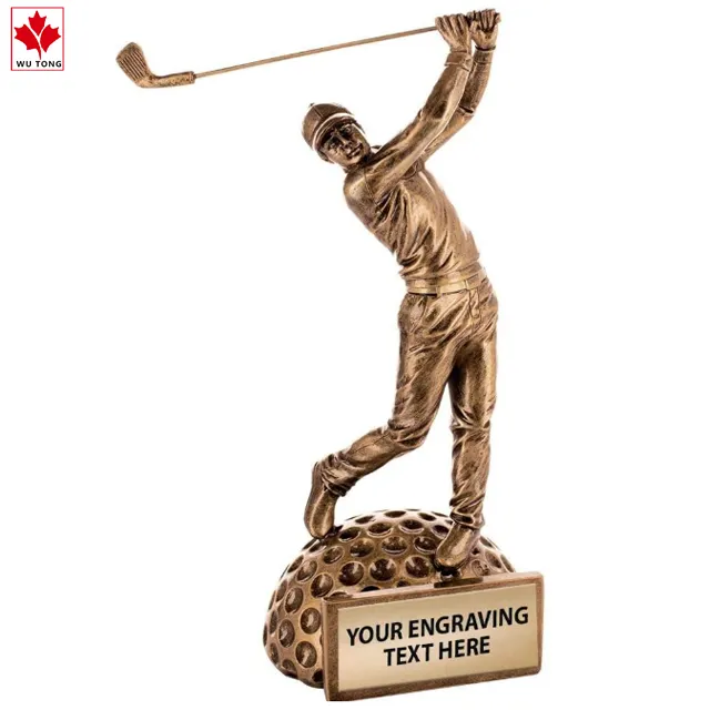 Hot Selling Sport Trofee Hars Golf Souvenir Beeldjes Voor Collection