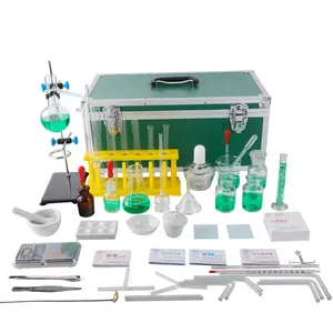 Conjunto de vidro de laboratório, kit de vidro para química e experimento educacional