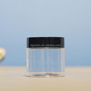 <span class=keywords><strong>EN</strong></span> STOCK MOQ BAJO LISTO PARA ENVIAR Tarro de Crema Redondo Transparente de Plástico PET Vacío al por Mayor de 60g con Tapa Negra para Envasado de Cosméticos - Product Image 2