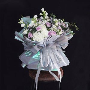 Papier d'emballage pour bouquet de fleurs irisé imperméable 60CM*60CM avec surface nacrée - Product Image 5