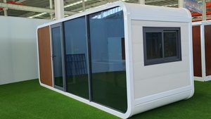 Maison mobile portable avec mur en verre, maison préfabriquée, aménagement personnalisable, camping, cabane Apple, maisonnette préfabriquée - Product Image 4