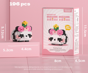 Blocs de construction micro Panda multi-positions mignons - Mini briques jouets avec accessoires pour un assemblage <span class=keywords><strong>DIY</strong></span> amusant et une décoration charmante - Product Image 3